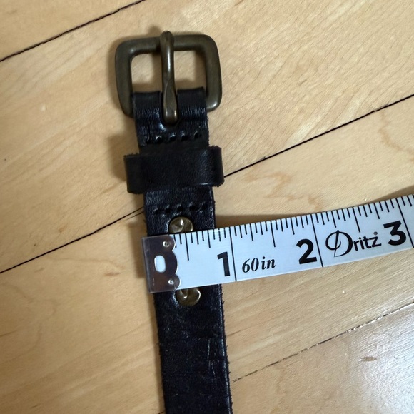 Gap Black Studded Leather Belt Size M - Picture 10 of 10
